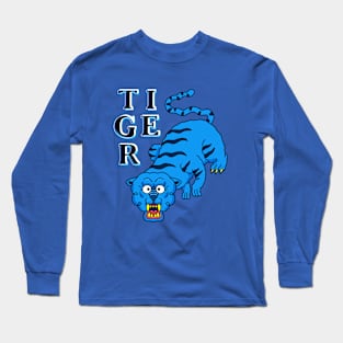 Japanese Tattoo style blue Tiger Long Sleeve T-Shirt